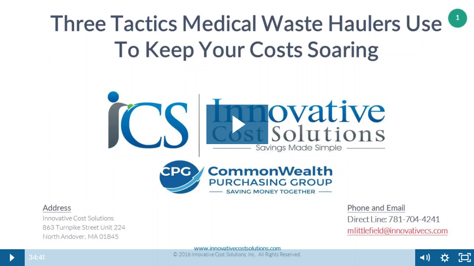 ICS: Tactics Medical Waste Haulers Use