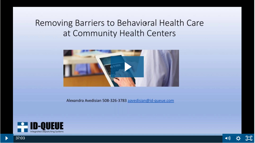 ID Queue Webinar: Behavioral Healthcare