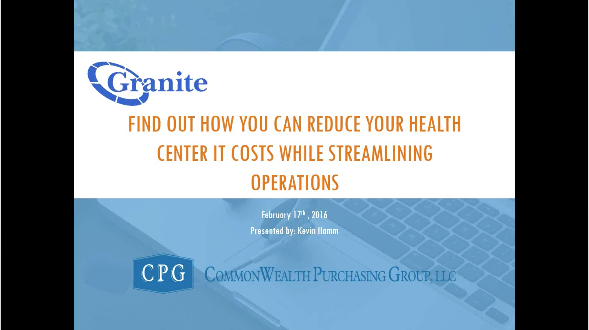 Granite IT Webinar