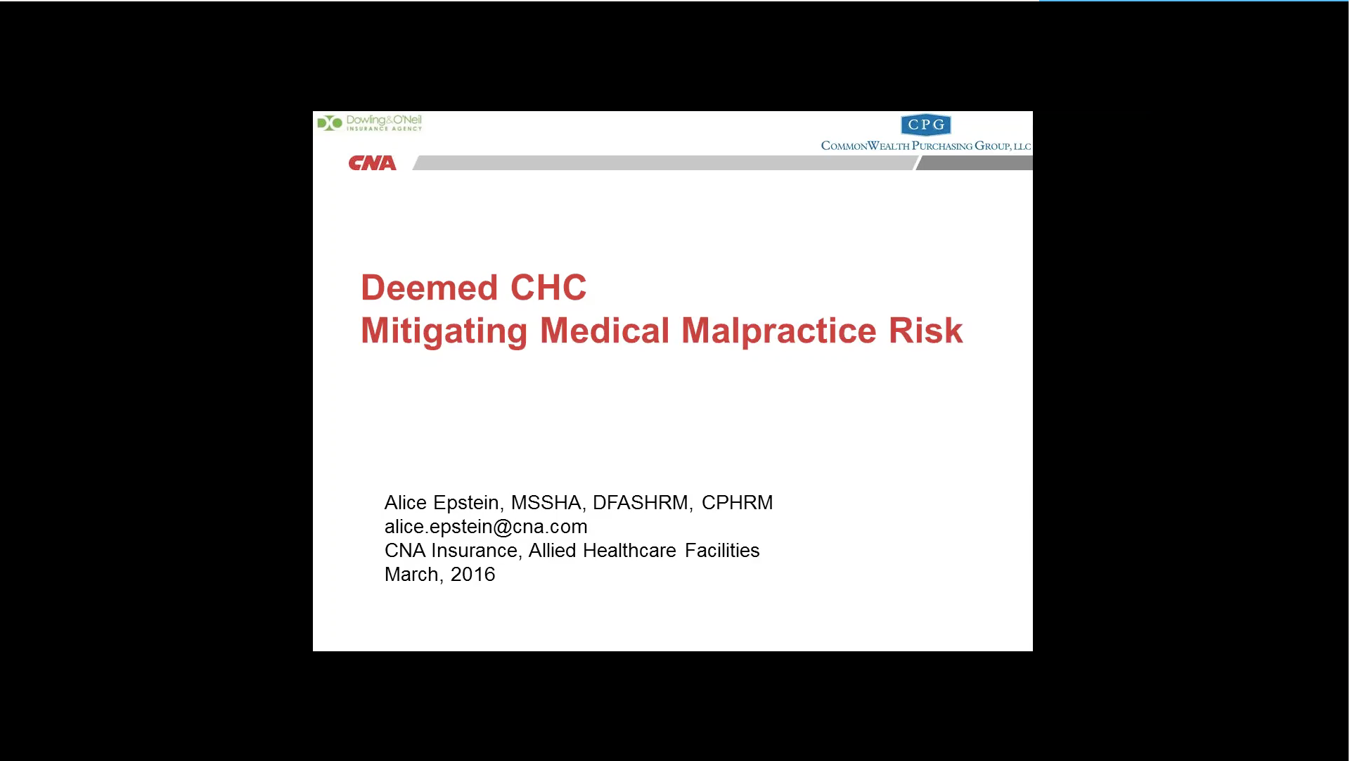 CNA: Mitigating Medical Malpractice Risk Webinar