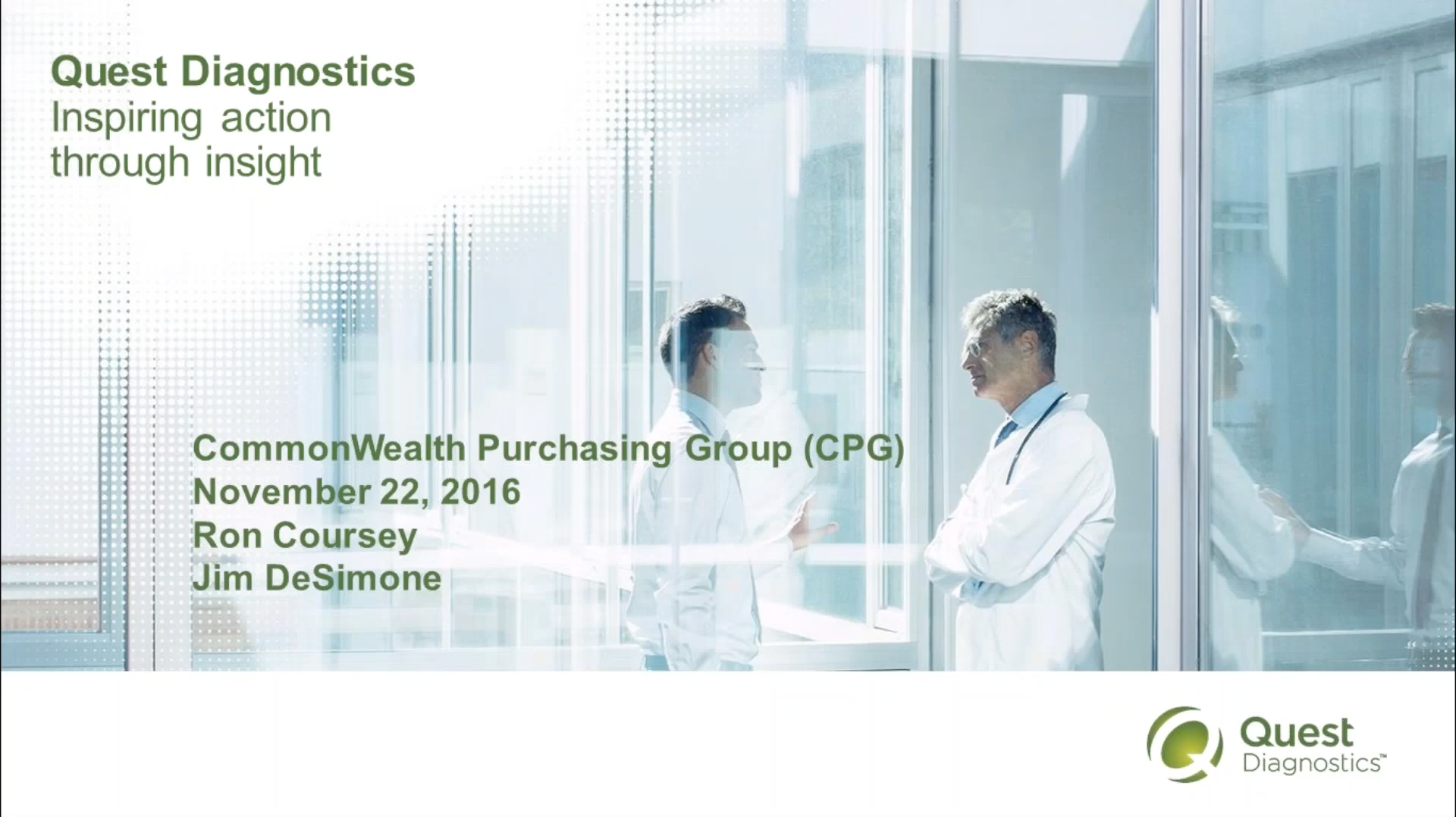 Quest Diagnostics- Getting to Know Your New Lab Partner
