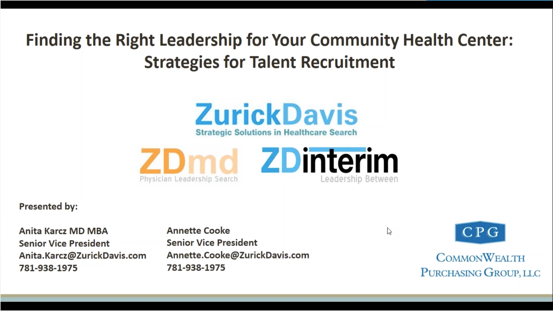 ZurickDavis Webinar: Recruitment
