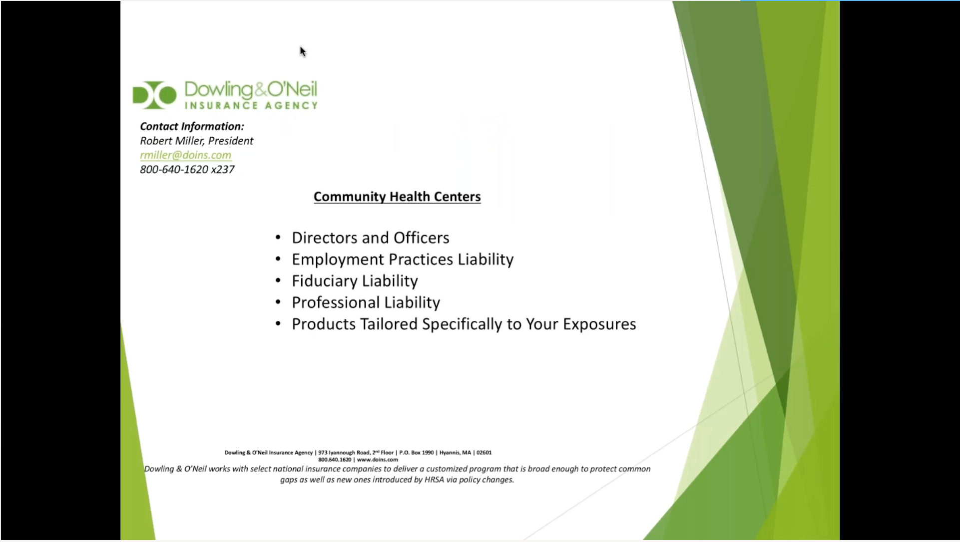 Dowling & O’Neil Webinar