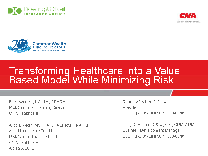 Dowling & O’Neil Webinar: Minimizing Risk
